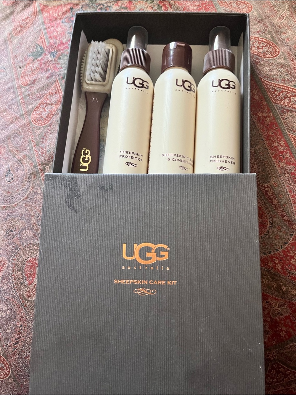 UGG Australia Sheepskin Care Kit Shoe Care Set Cleaner Protector Brush